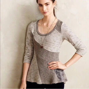 Anthropologie Angel Of The North Leta Knit Lace Sweater